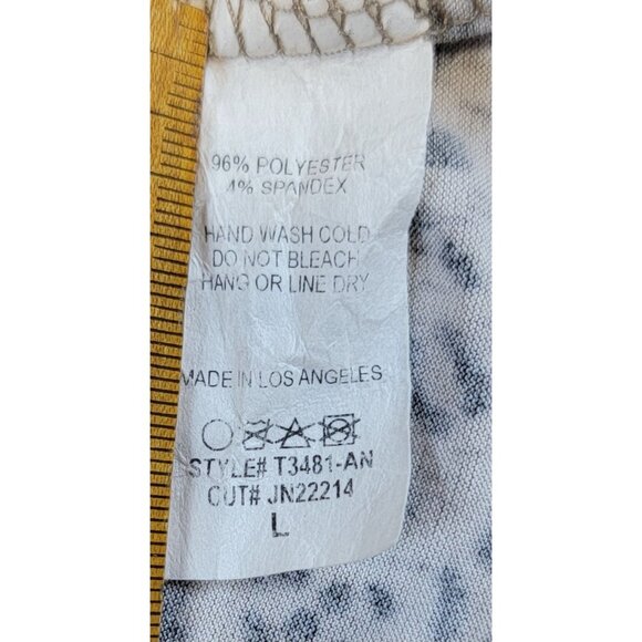 Lilypad Top Leopard Print Cutout Neck Top Womens Size L - Picture 6 of 7